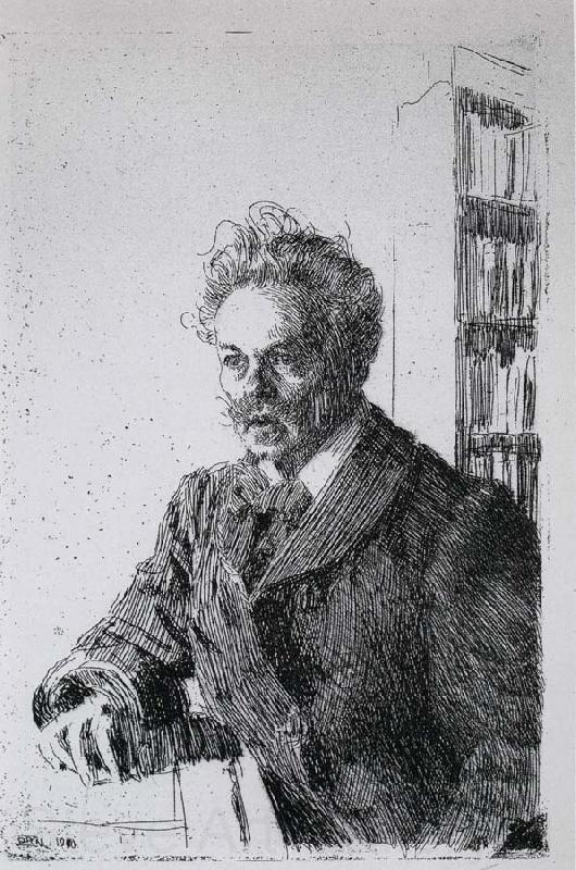 Anders Zorn August Strindberg. Norge oil painting art